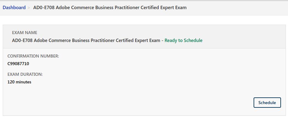 Choose the preferred date and time for your Magento 2 certification exam