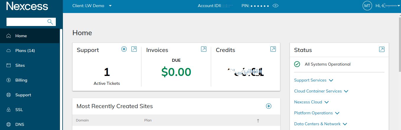 The Nexcess Client Portal has been updated to make it easier to find information. As a result, you will see that the Nexcess Panel has been updated with new navigational menu options.