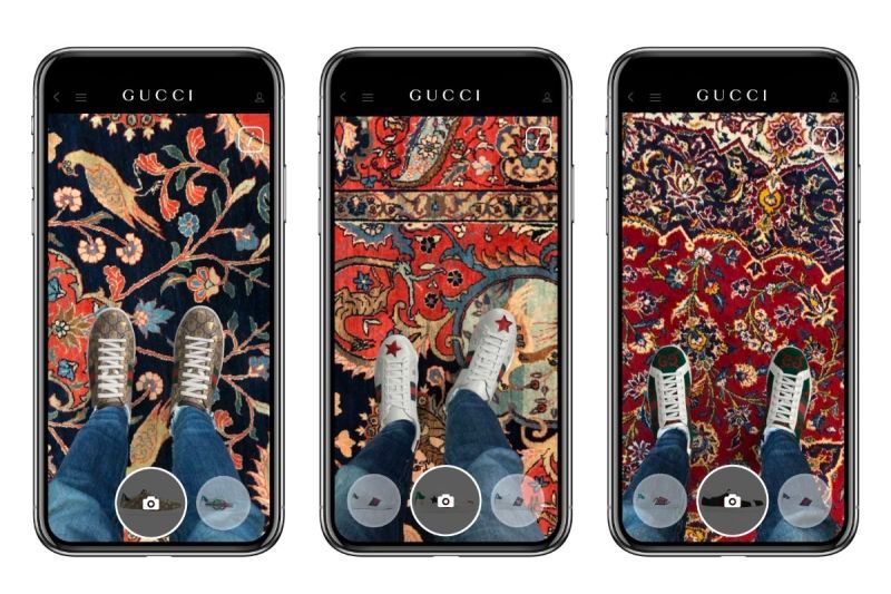 Gucci partnered with Snapchat to let users virtually try on popular styles from its sneaker collection.