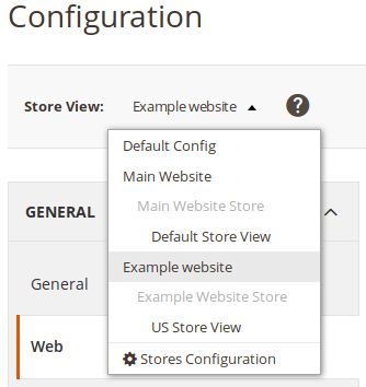 Select the correct store the Store View list.