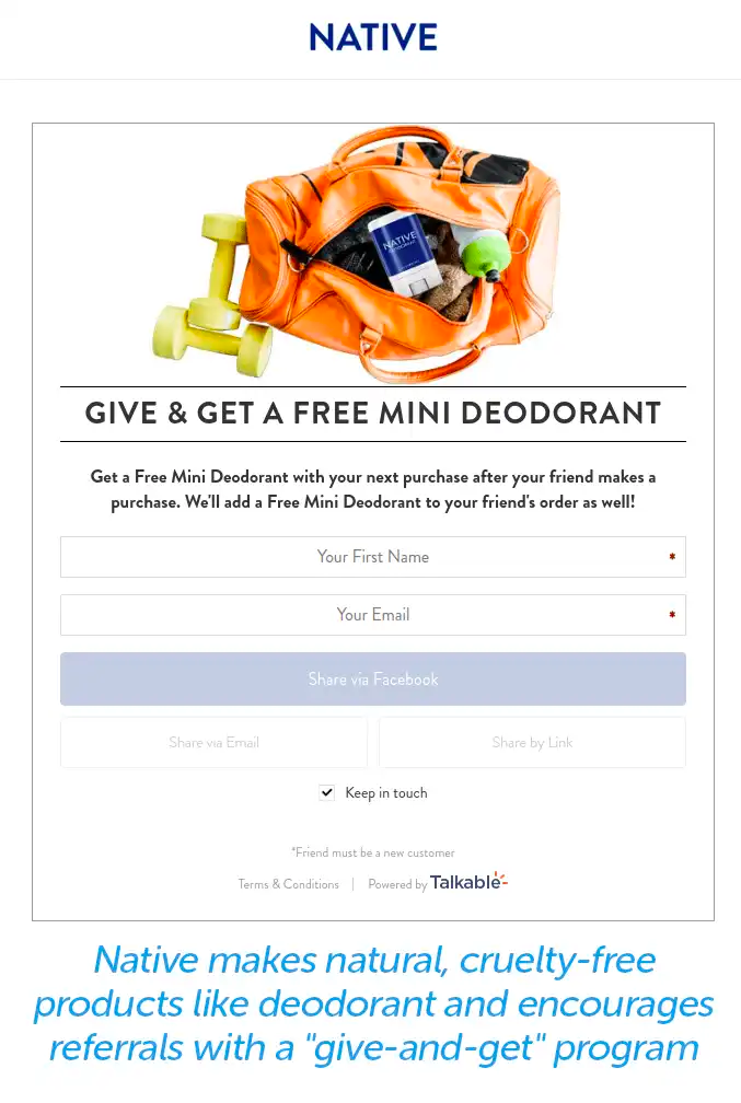 Native Deodorant example