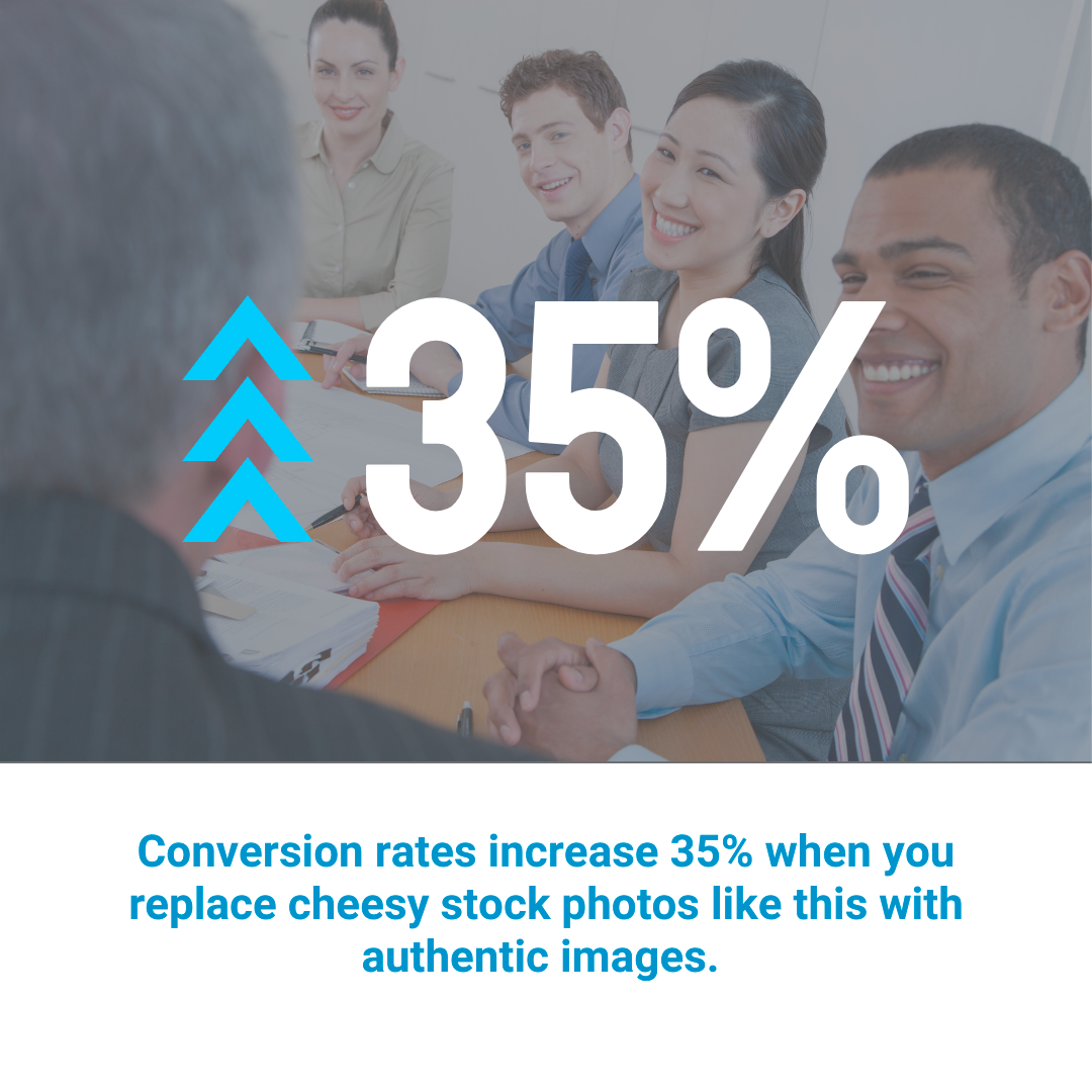Web design tip: use authentic images rather than stock images
