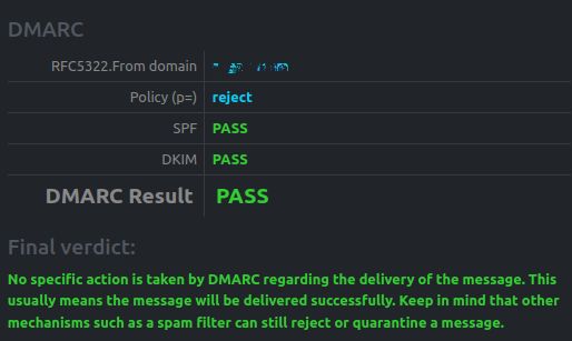 To conduct a DMARC Email Test, you can use the online DMARC Email Test tool. You can go through their website and follow the instructions. If your domain has a valid DMARC record, you will get the same  result as in this screenshot. 