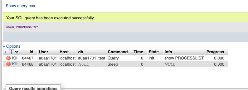 The result will be displayed, providing the information about your mysql queries as indicated earlier in this article.