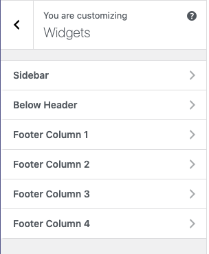 Widgets customization options