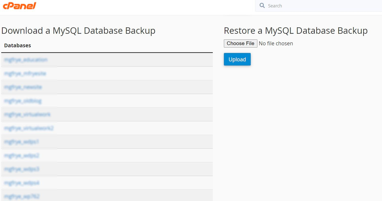 Download the “sql.gz” file