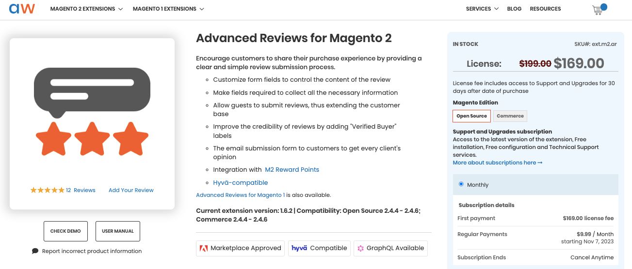 Aheadworks provides the best Magento 2 product review extension for collecting reviewer data.