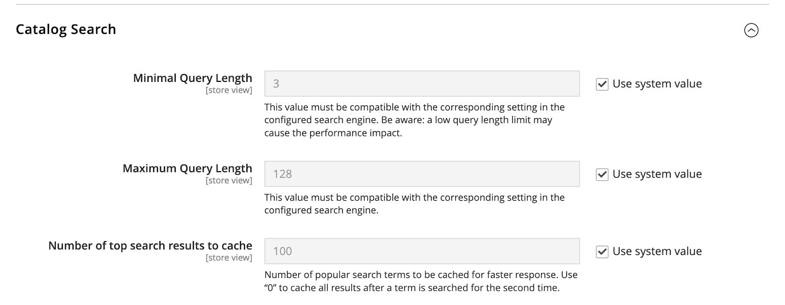 The categories in this section should look something like this.