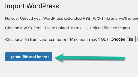 Select the file, and click Open, you will see your file's name to the right of the Choose File button, and Upload File and Import will turn blue. Click it to start the import process.