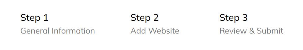 The next step allows you to apply for migration. Just three simple steps where you need to fill out the information about your website.