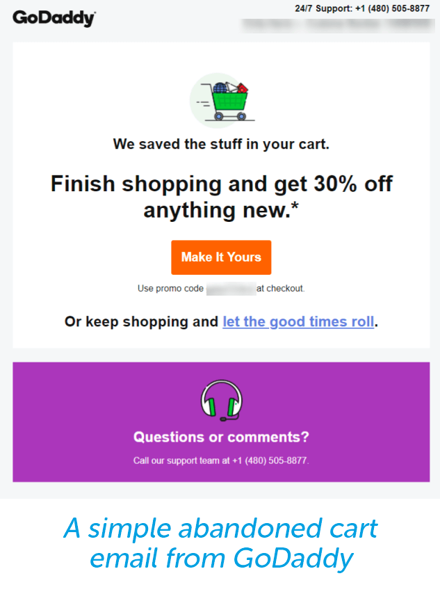 GoDaddy email example