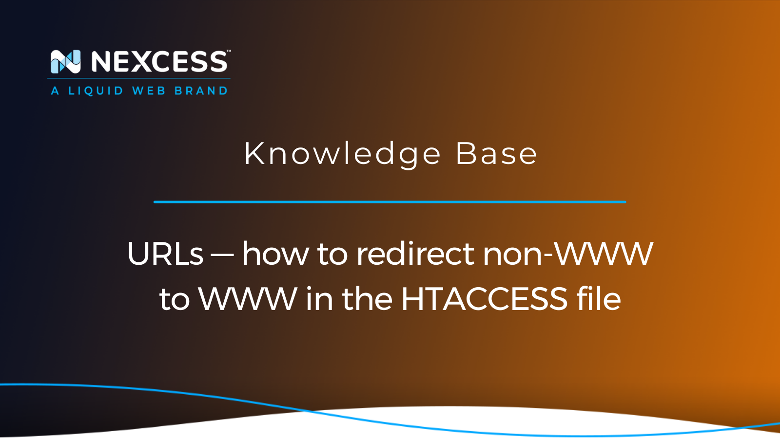 URLs — how to redirect non-WWW to WWW in the HTACCESS file