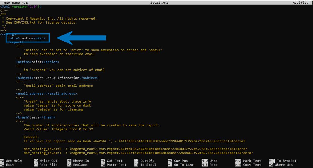 Magento 2 local.xml file for maintenance page.