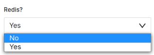 If the site uses Redis caching, select Yes; otherwise, select No.