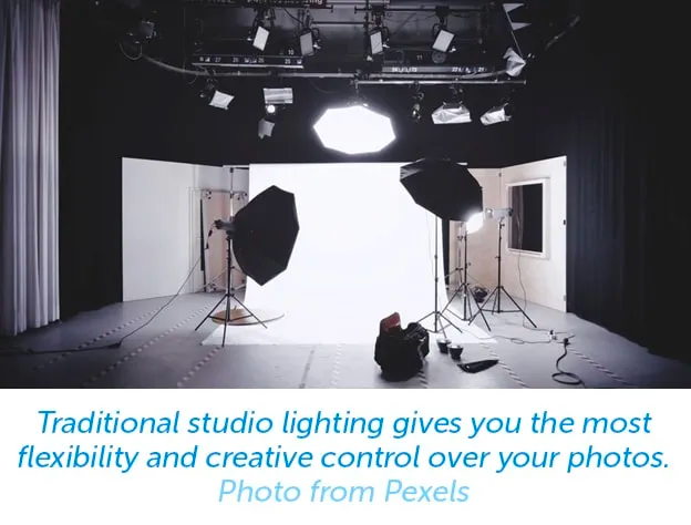 Traditional studio lighting