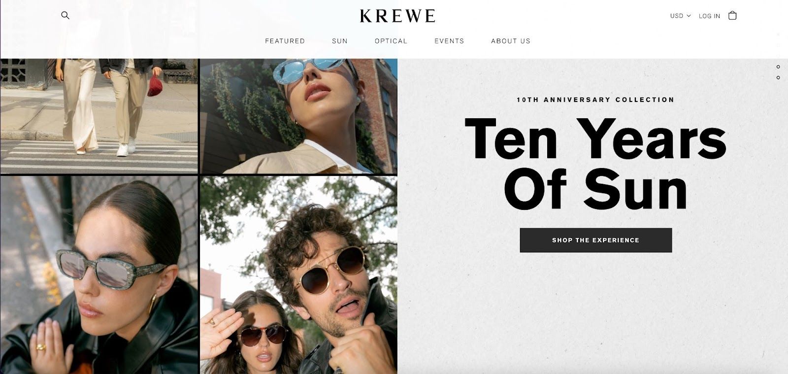 KREWE’s homepage.