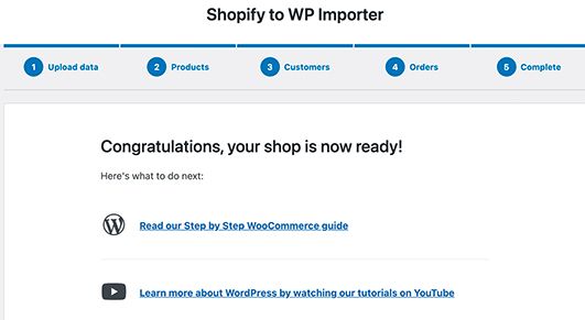 Data importation status