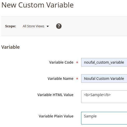 Enter the variable value as plain text without formatting for example, Sample.