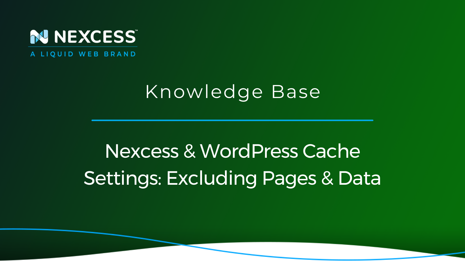 Nexcess & WordPress Cache Settings: Excluding Pages & Data