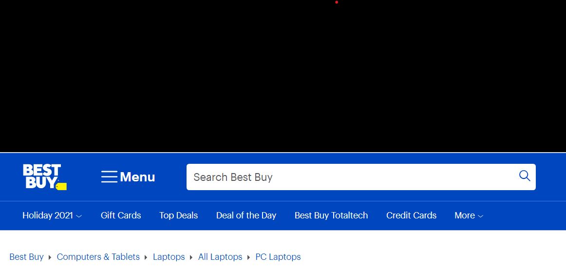 Screenshot of Best Buy’s breadcrumb navigation
