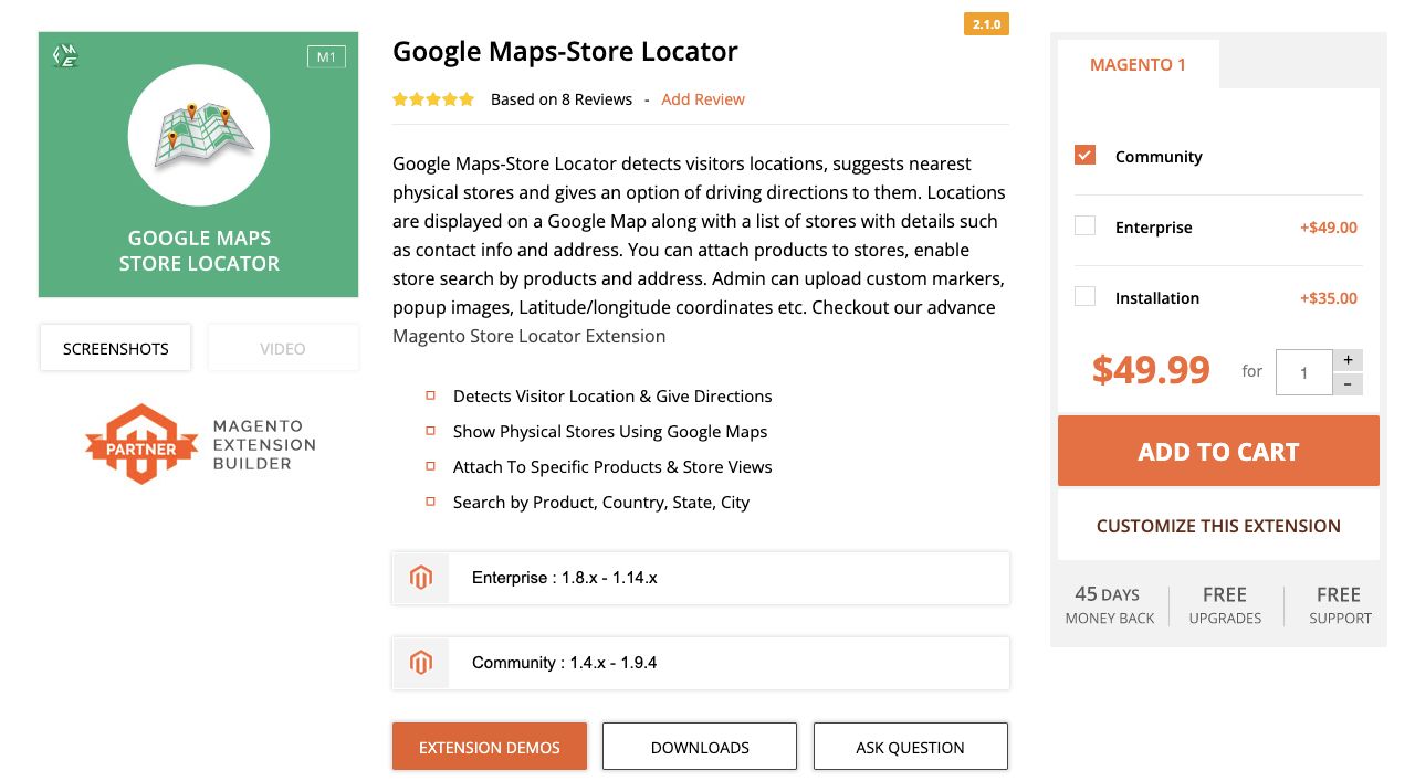 FME Store Locator is the best Magento store locator extension for importing data into Magento 2 from Magento 1.