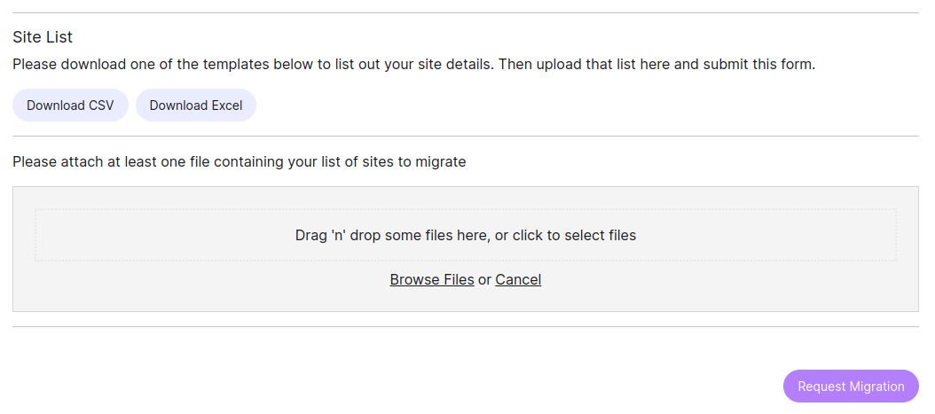 Then, upload the spreadsheet file with the populated domain attribute fields.