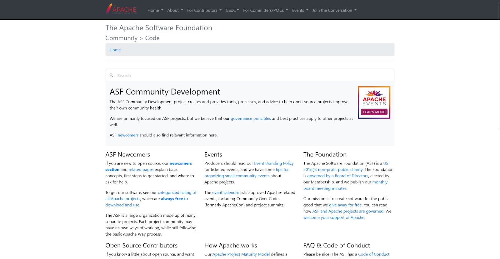 Apache community forum.