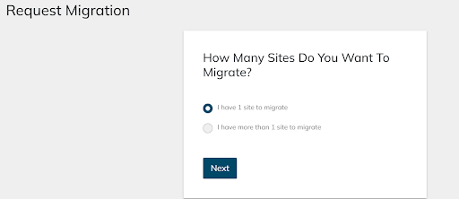 Requestion Migration: How Many Sites