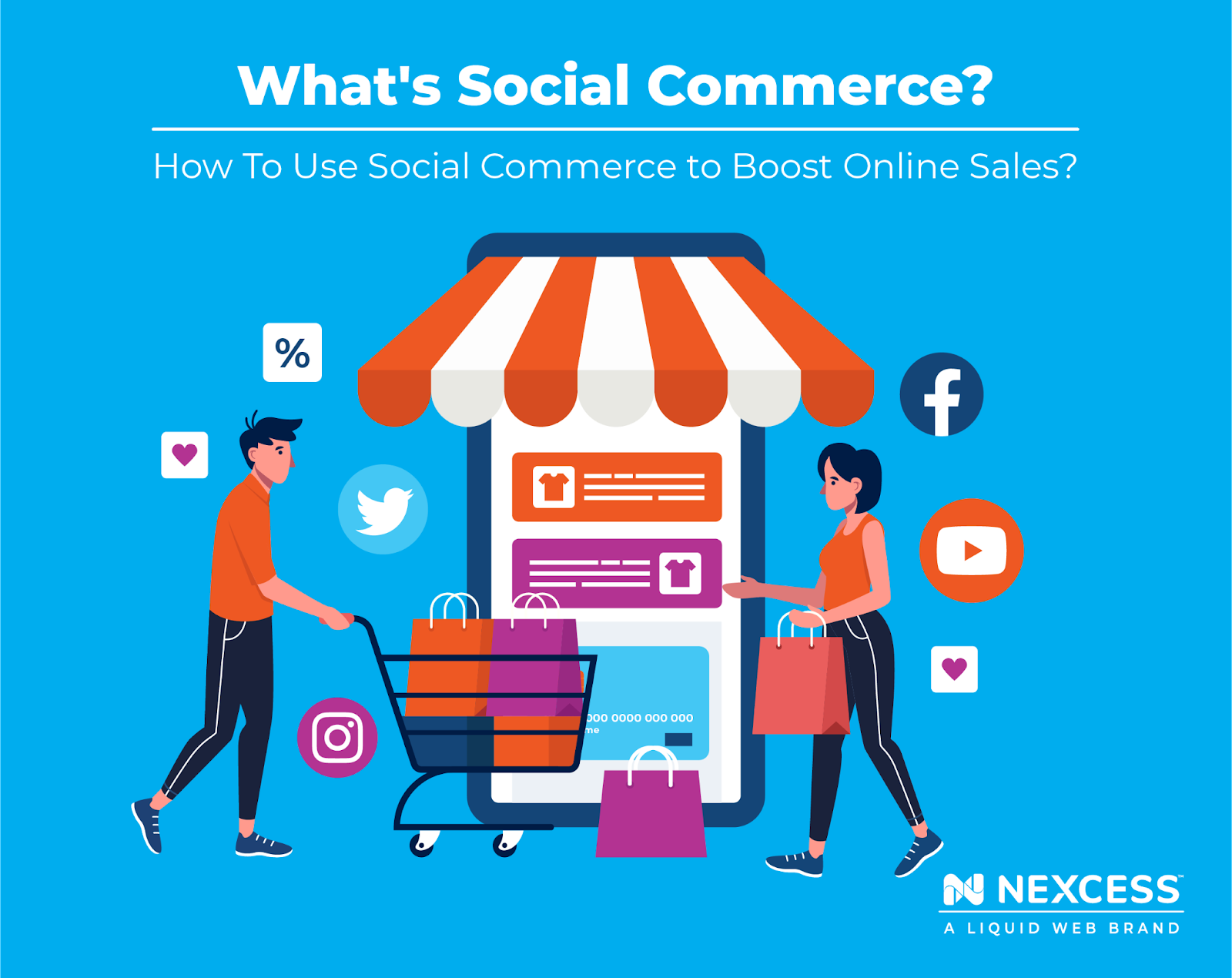  Social commerce is the process of selling products directly through social media platforms like Instagram, where customers can browse products, add them to their carts, and check out without leaving the app.