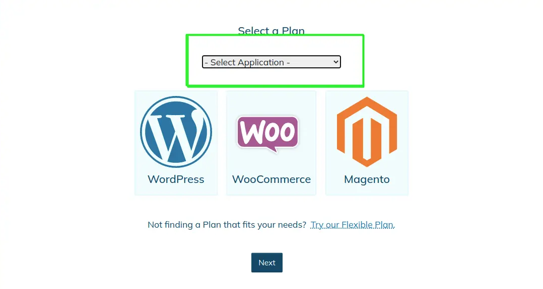 Package options in Nexcess Client Portal.