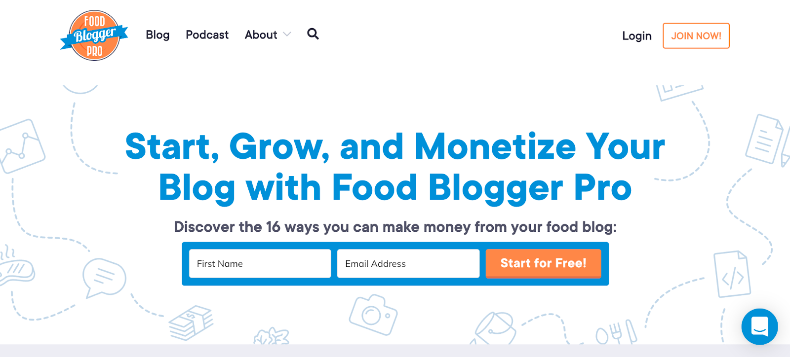 Membership site example: Food Blogger Pro