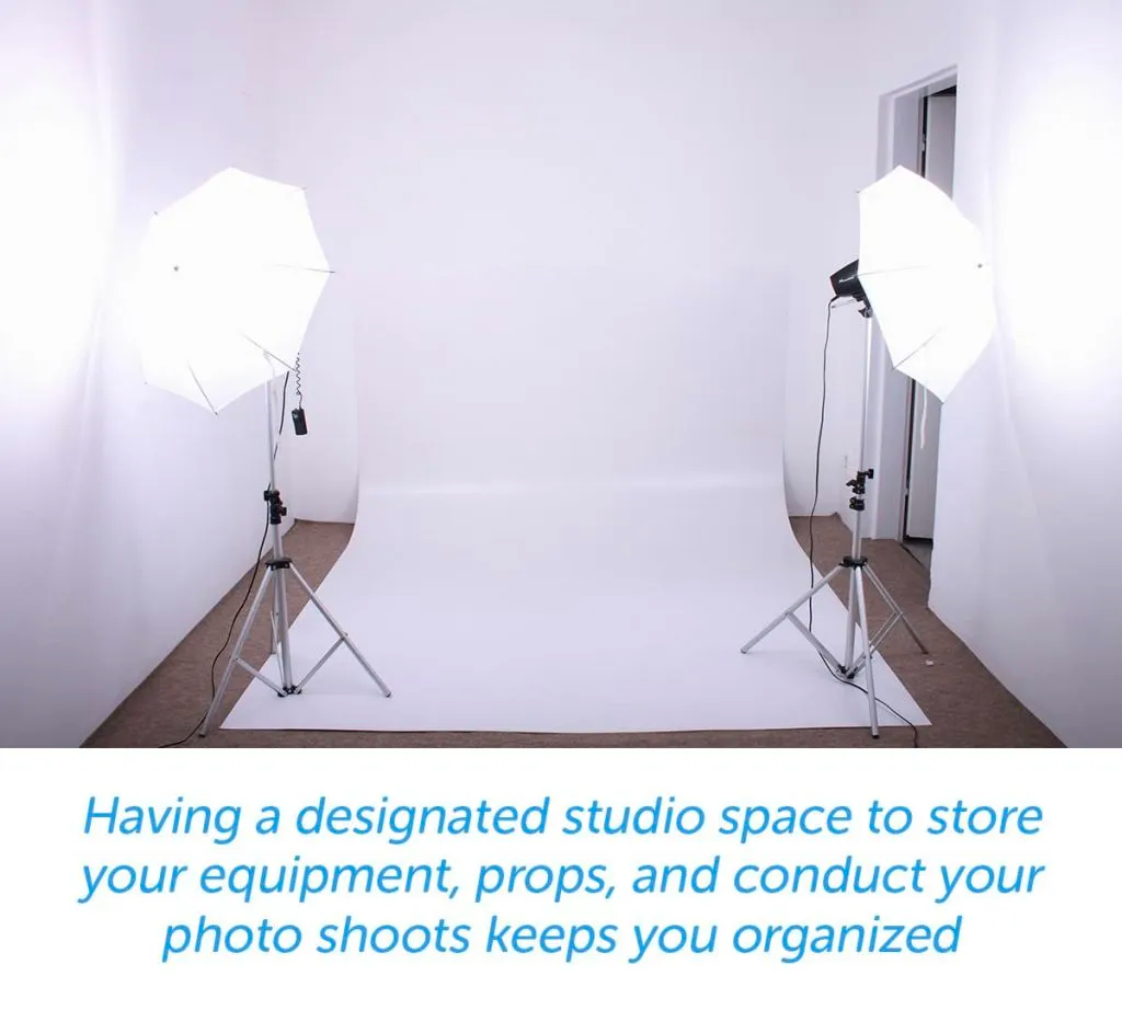 Studio space for ecommerce product photography