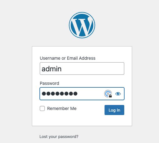WordPress Administration Page