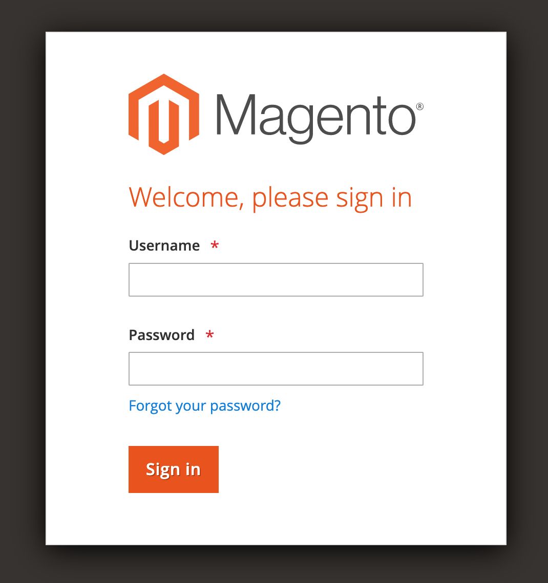 Log in to your Magento Admin Panel.