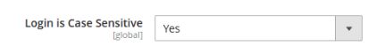 Set Login is Case Sensitive to Yes.