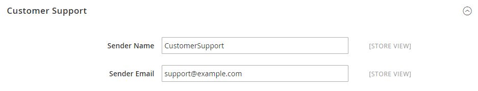 Customer Support email details. 