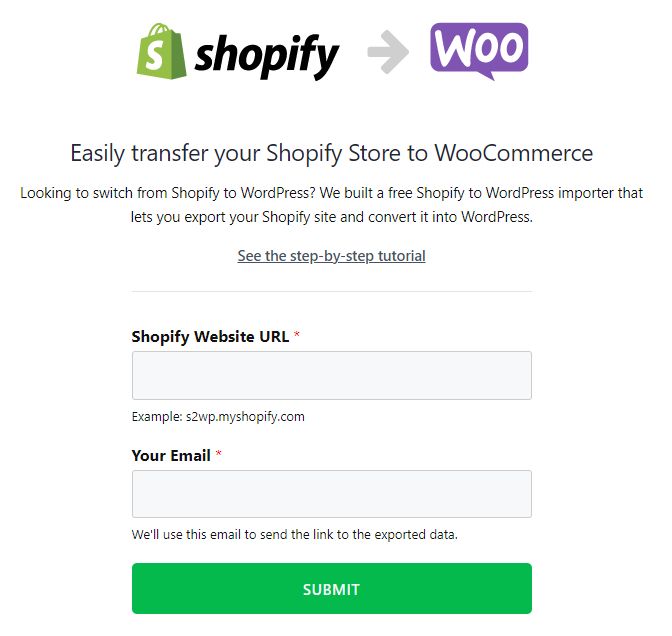 For a more complete migration — with customer and order information — it is possible to use a free Shopify-to-WooCommerce migration application.