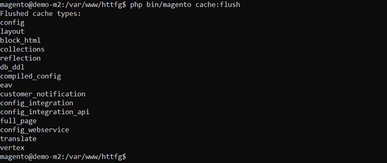 Clear cache after uninstalling extension in Magento 2.