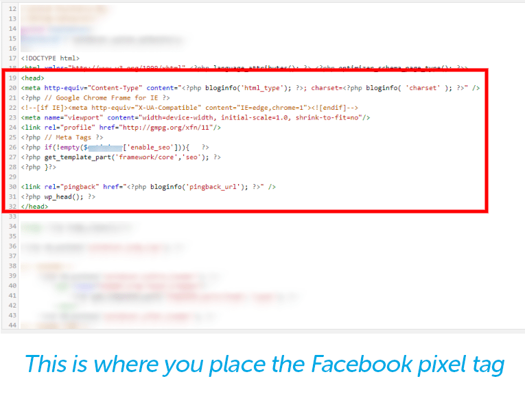 Where you put your Facebook tracking pixel