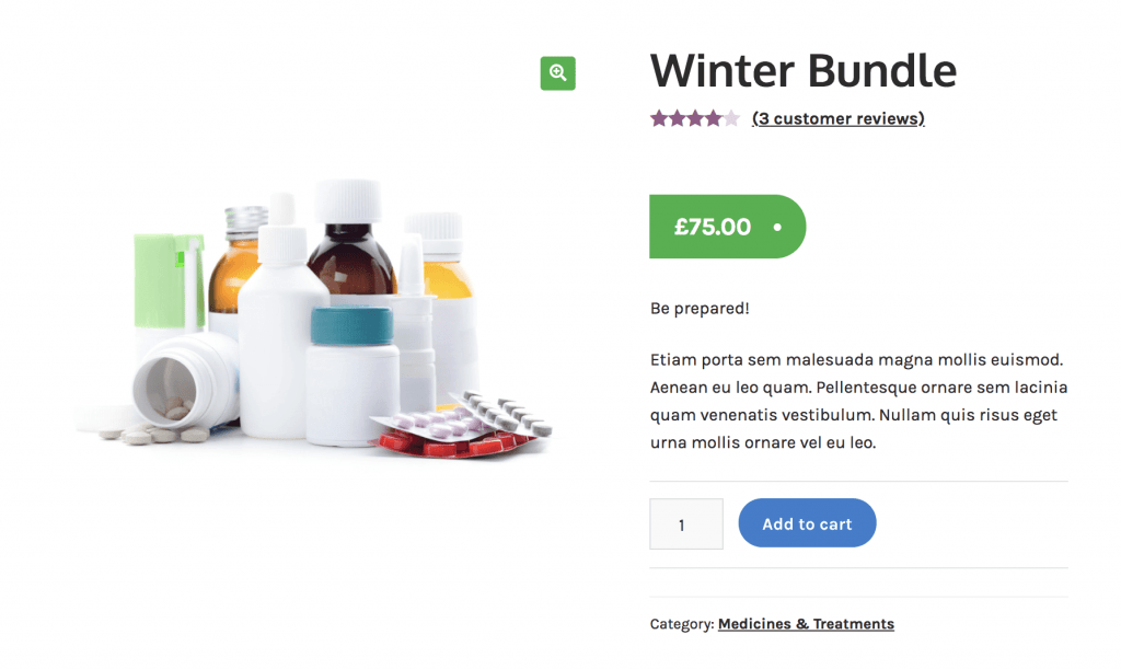 A winter bundle product listing.