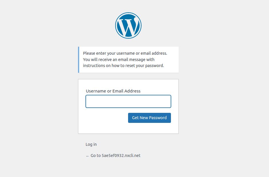 You can reset your WordPress admin user password using the lost password link on the WordPress login page. Next, insert the email address associated with your WordPress admin user and click the Get New Password button. You will be emailed a message containing a password reset link.