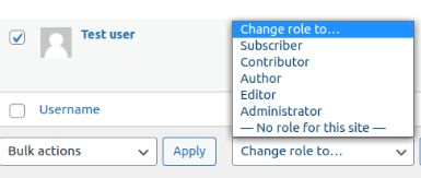If you want to change the role of an existing user, go to Users > Find user. Click on Edit and then select the role you want to assign to that user.
