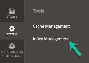 In the left-hand menu, click on Settings then under Tools click on Index Management.