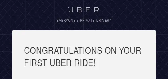 Uber email example