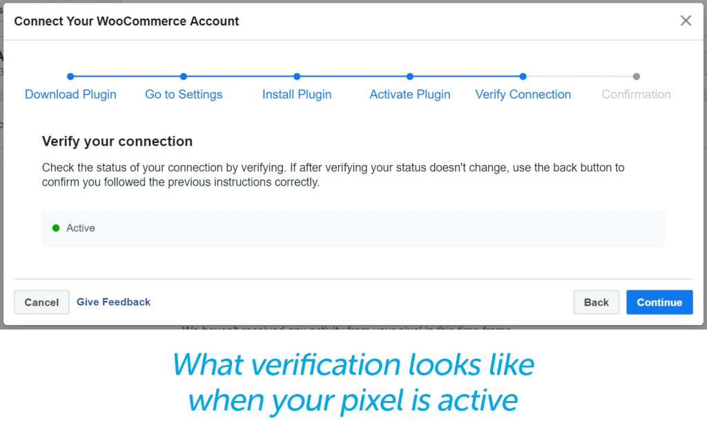 Verifying your live tracking pixel for your website
