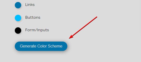 Click on Generate Color Scheme to customize your WordPress dashboard