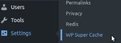 You can set up the WP Super Cache plugin via the WordPress Admin Panel.