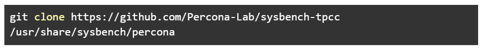 After you have sysbench installed, get Percona Lab’s benchmark.