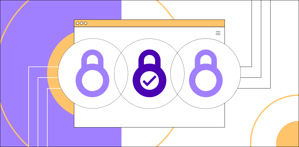 Image of three locks on a web browsing window