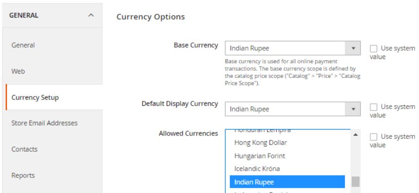 We will now proceed to the next stage, which is currency setup. We will need to choose your base currency here.